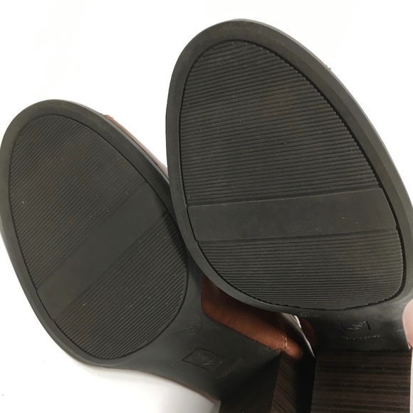 Fioni Peep-toe Booties Size 9.5 Brown - Picture 7 of 8